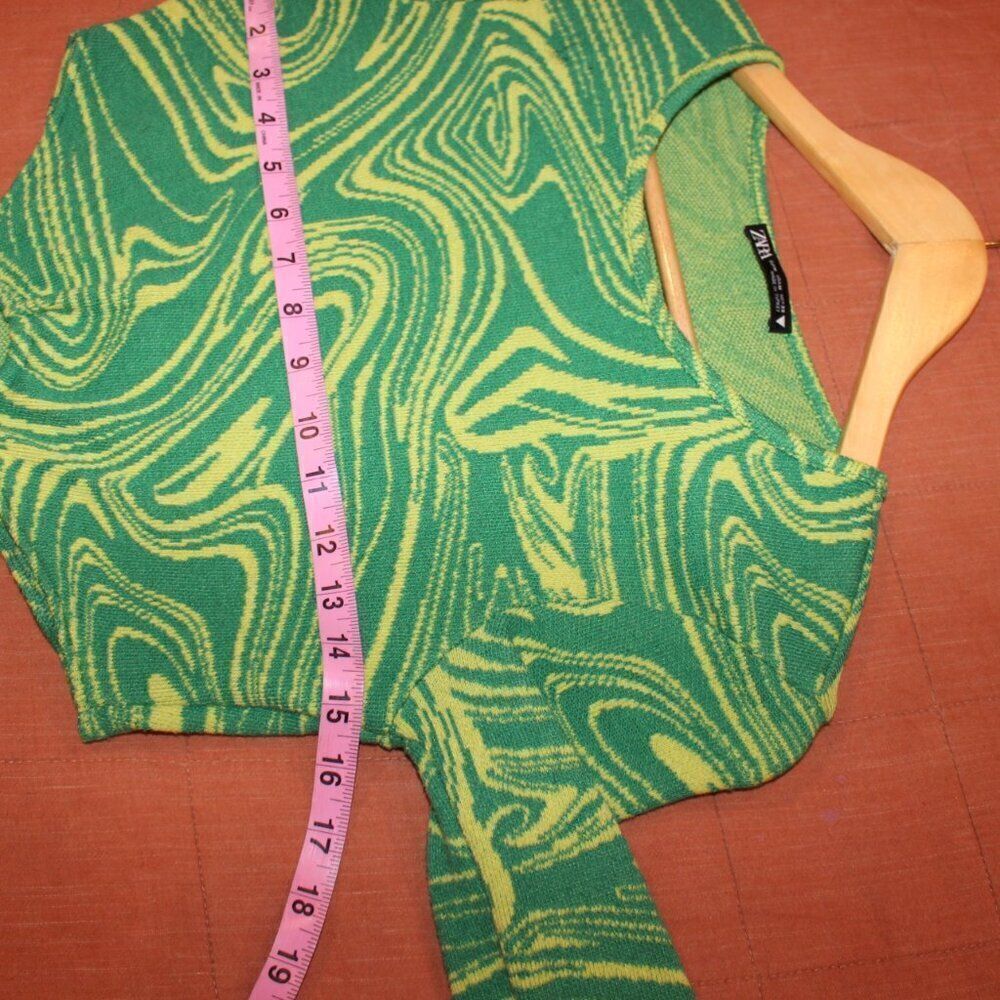 Zara Cut Out Jacquard mini Dress Women's Size Medium - Picture 6 of 10